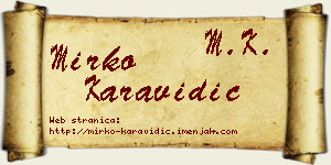 Mirko Karavidić vizit kartica